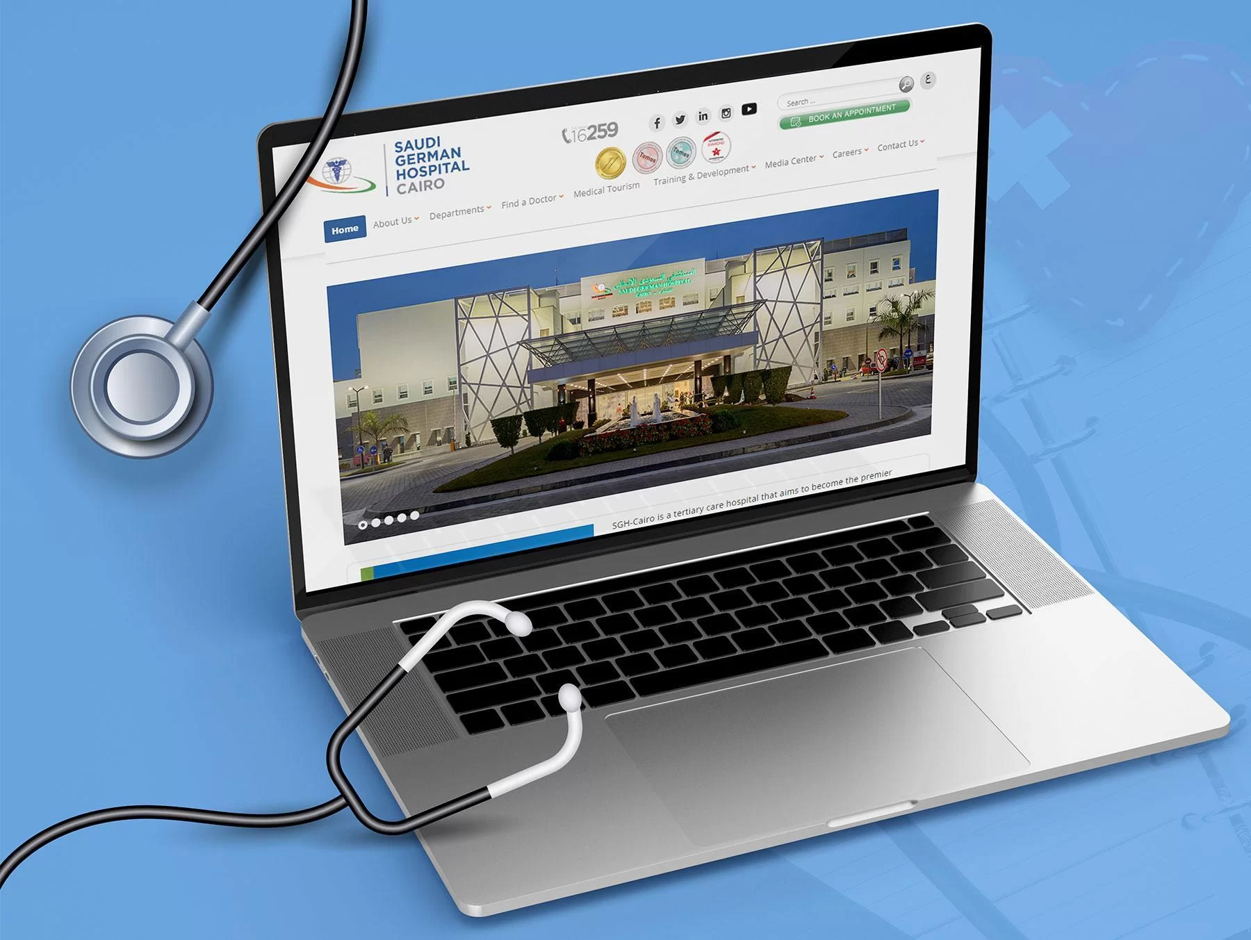 sgh cairo hospital website development 0
