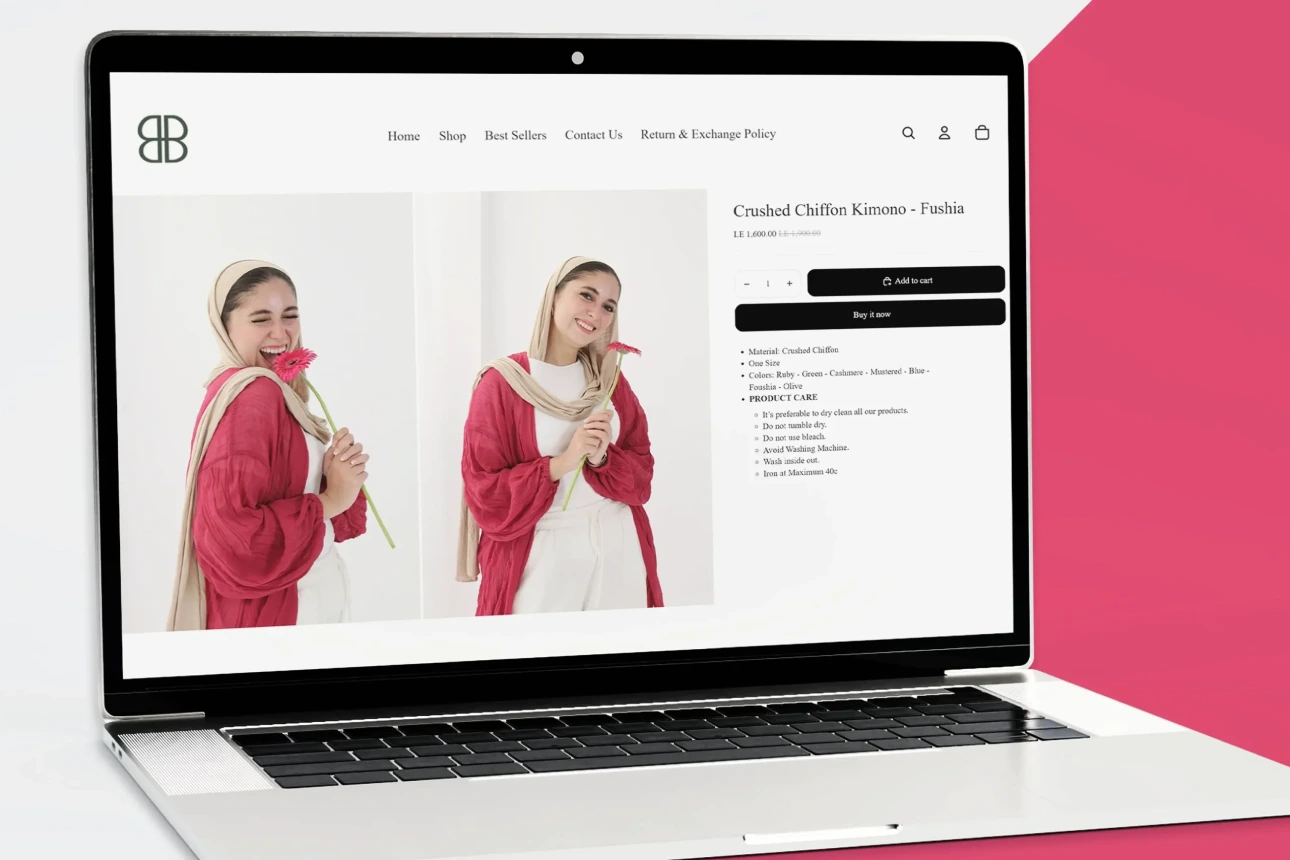 من أعمال بي سمارت في تصميم متجر بيع ملابس