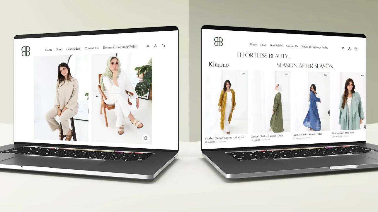 من أعمال بي سمارت في تصميم متجر ملابس